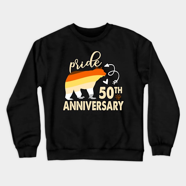 LGBTQ Gay Pride 50th Anniversary T Shirt Gift Bear Pride Crewneck Sweatshirt by Kaileymahoney